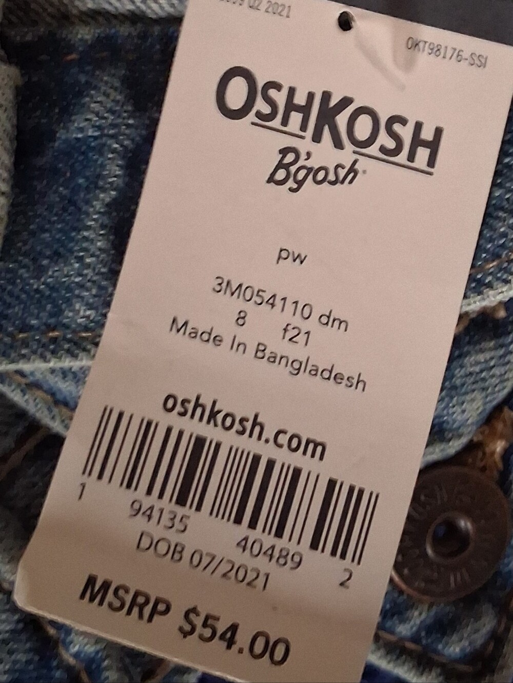 OshKosh B'gosh Light Blue Denim Jeans - Classic Five-Pocket Style